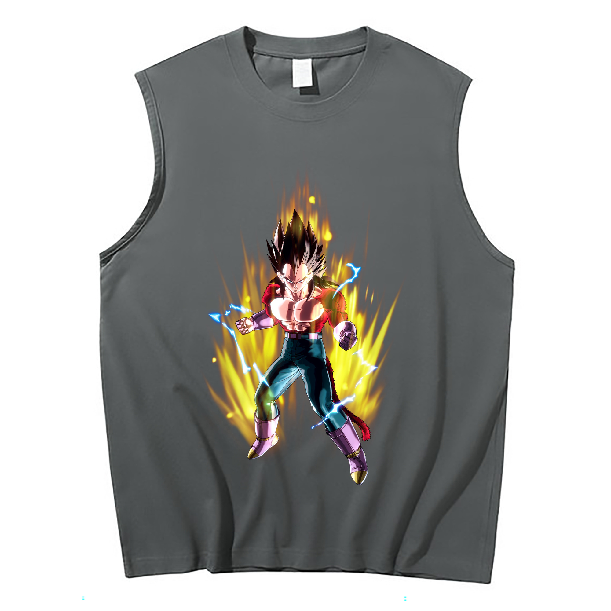 （画像用） ドラゴンボール ベジータ四世（Bejīta Yonsei）DRAGON BALL Vegeta IV コットン100％タンクトップ（フロントプリント）